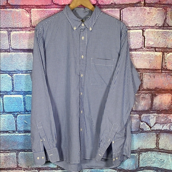 UNIQLO Men's Blue Checkered Shirt Plaid Casual Button Down Collard Size Large - Picture 1 of 8
